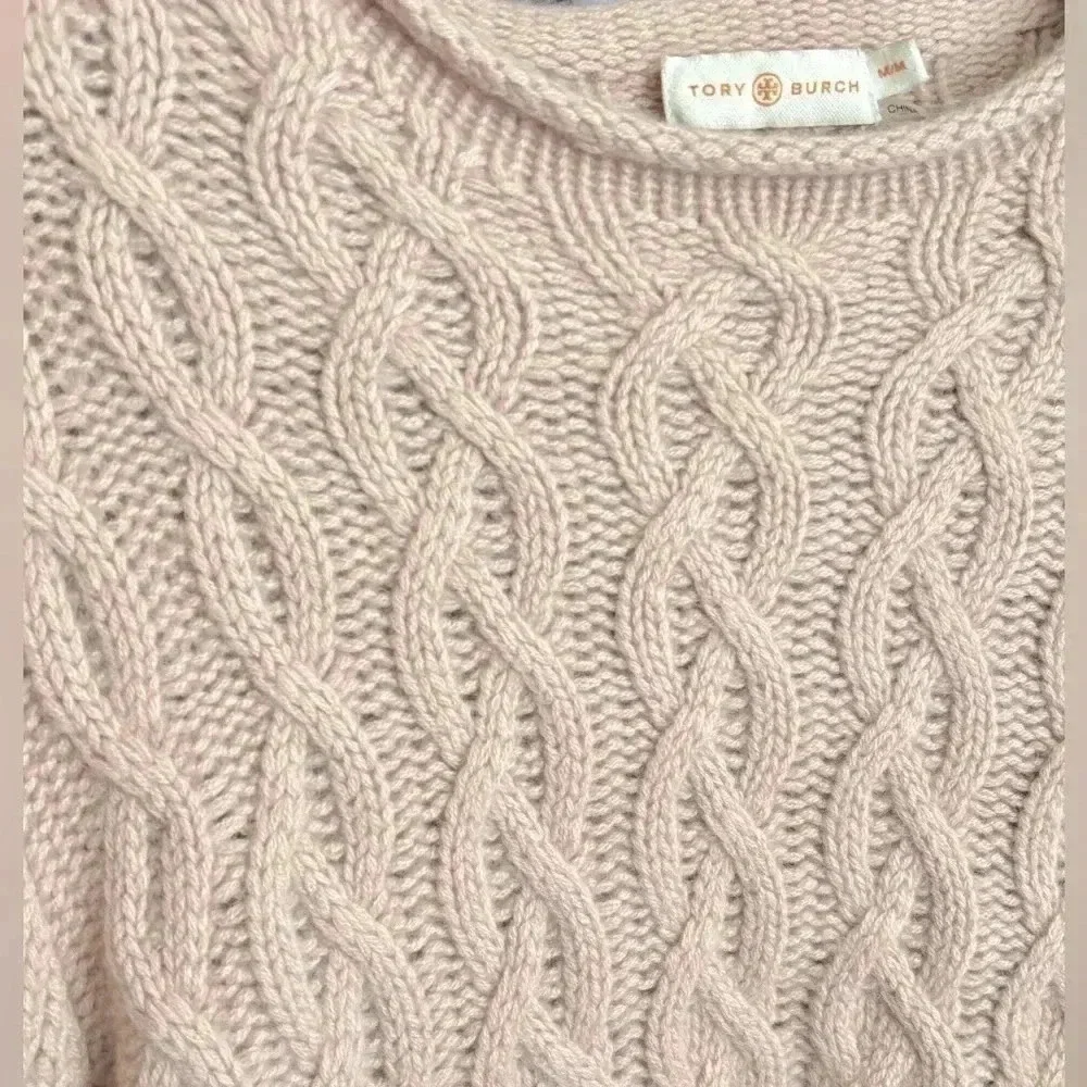 Tory Burch Pink Cable Knit Sweater - Picture 6 of 6